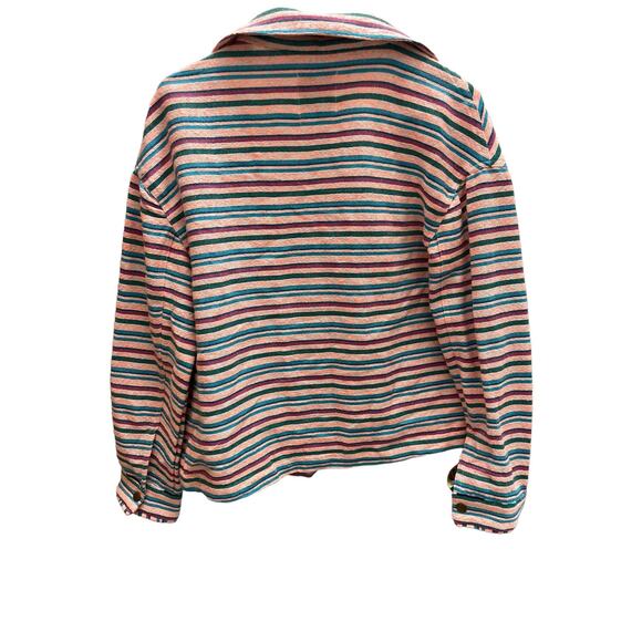 Zara Leslie Striped Over Shirt Jacket NWT – Size Small - Picture 3 of 7